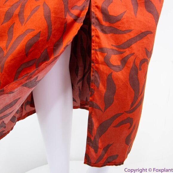 NEW Eloquii Tie Front‎ animal Printed Midi Dress, women's plus size 22 - Picture 9 of 16